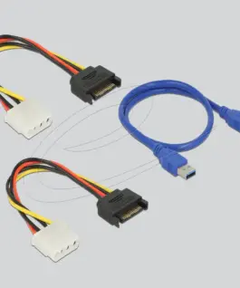 Конвертор Delock Riser Card PCI Express x1 > 4 x PCIe x16 with 60 cm USB