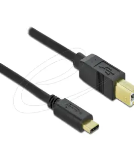 Alternative view of Кабел Delock USB-A 2.0 мъжко - USB-B мъжко, 2 м, Черен