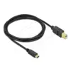 Кабел Delock USB-A 2.0 мъжко - USB-B мъжко 2 м Черен