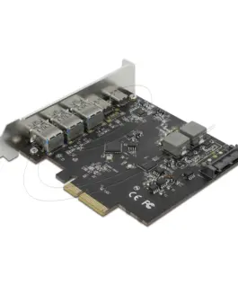 Alternative view of Мрежова карта Delock PCI Express x4 Card to 2 x USB Type-C + 3 x USB Type-A - SuperSpeed USB 10 Gbps