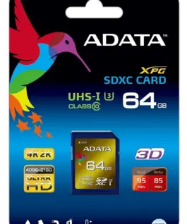 Adata SD XC XPG 64GB UHS-1 U3/Class10 4K 3D