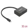 Delock Сплитер Display port 1.2 от mini Dsplay Port мъжко към 2 x HDMI 4K