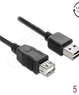 Alternative view of Кабел удължителен  USB-A 2.0 мъжко reversible към USB-A 2.0 женско , 5m
