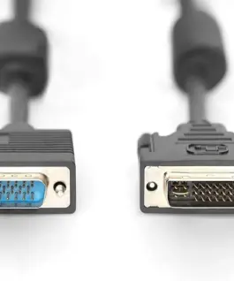 Alternative view of КАБЕЛ DIGITUS - DVI-I 24+5 to DSUB 15 pin - 2,0 m - Black - PN AK-320300-020-S