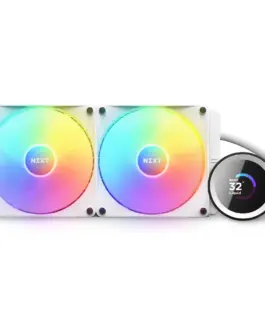 Alternative view of Охладител за процесор NZXT Kraken 280 RGB White, LCD Display