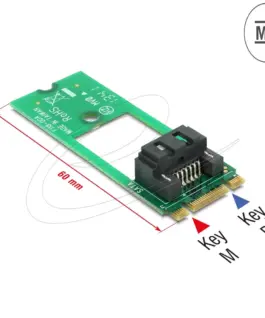 Alternative view of Адаптер Delock 62517, интерфейсен ключ M.2 2260 B+M към Sata 7 Pin