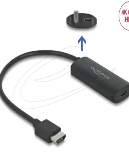 Delock адаптер HDMI-A мъжко към USB Type-C женско (DP Alt Mode) 4K 60 Hz