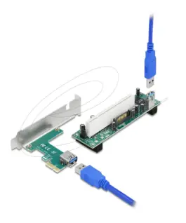 Delock Riser card PCI Express Card x 1 към 1 x PCI 32 Bit Slot с кабел 60 cm