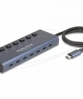 Delock USB Хъб 7 x USB Type-C 5 Gbps 6 x Data USB-C 1 x PD 20W