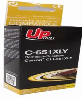 Мастилница UPRINT CLI-551XL CANON С чип Yellow