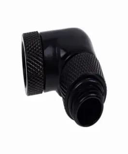 Alternative view of Ъглов адаптер Alphacool Eiszapfen, 90°, G1/4 външна към G1/4 вътрешна резба, Черен мат