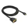 Кабел Delock HDMI мъжко - DVI-D 18+1 (Single Link )мъжко 2м двупосочен