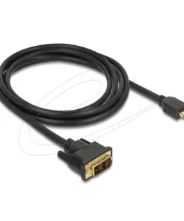 Кабел Delock HDMI мъжко - DVI-D 18+1 (Single Link )мъжко 2м двупосочен