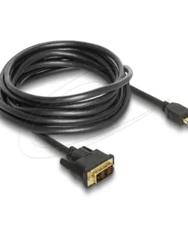 Кабел Delock HDMI мъжко - DVI-D 18+1 (Single Link )мъжко 5м двупосочен