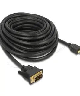 Кабел Delock HDMI мъжко - DVI-D 18+1 (Single Link )мъжко 10м двупосочен
