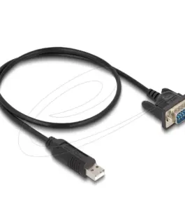 Delock Преходник (адаптер) от USB 2.0 към serial RS-232 DB9 мъжко 50 cm