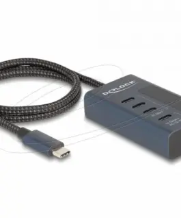 Delock USB Хъб 4 порта 10 Gbps 3 x Data USB-C 1 x PD 20W