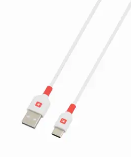 Alternative view of Кабел Skross, USB-C - USB-A 2.0 мъжко, 1.2м, Бял
