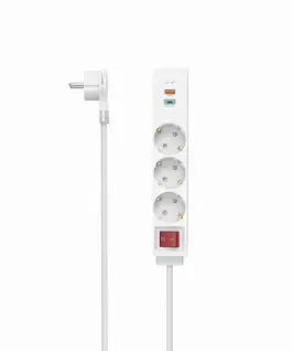 Разклонител USB-C/USB-A 3.4A 3 гнезда 2x USB HAMA-223185