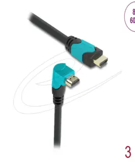 Alternative view of Delock Кабел HDMI, 90°, 48 Gbps 8K 60 Hz, 3 м