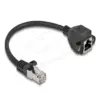 Delock Мрежов кабел удължителен S/FTP RJ45 мъжко към RJ45 женско Cat. 6A 25 cm