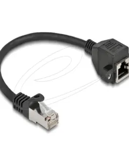 Delock Мрежов кабел удължителен S/FTP RJ45 мъжко към RJ45 женско Cat. 6A 25 cm