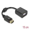 Адаптер Delock DisplayPort 1.2 мъжко към VGA женско черно