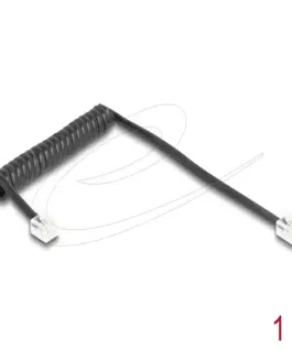 Delock Телефонен кабел спирален кабел RJ11 plug -RJ11 plug  черен 1