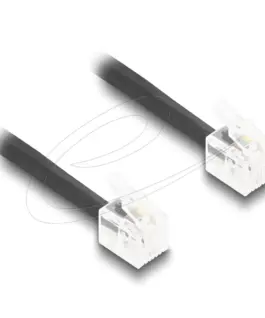 Alternative view of Delock Телефонен кабел спирален кабел RJ11 plug -RJ11 plug , черен 1 м