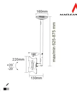 Alternative view of Maclean MC-504B LCD Bracket
