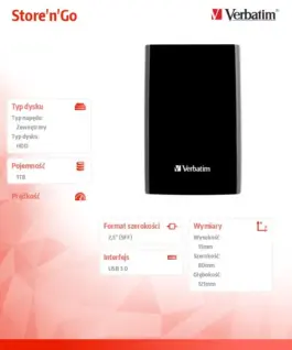 Verbatim 2.5 Store and Go Super Speed USB 3.0 1TB
