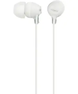 Sony слушалки тапи with mic MDR-EX15AP бял