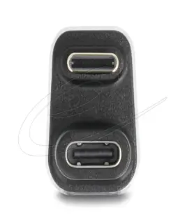 Alternative view of Delock Адаптер USB-C мъжко към женско USB-C, под  180° ,  40 Gbps PD 3.1 240 W ,  U-образен 8K 60 Hz metal