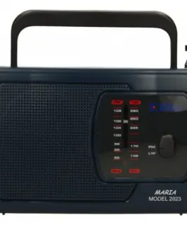 Alternative view of Eltra MARIA radio Navy Blue