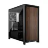 Кутия за компютър Corsair Frame 4000D Wood RS Mid-Tower - Black/Walnut