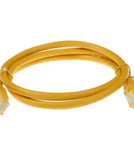 Alternative view of Мрежов пач кабел ACT U/UTP, CAT 6, RJ-45 - RJ-45, 2 m, Жълт, Булк опаковка