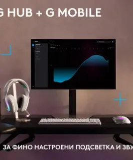 Геймърска безжична мишка Dark Project Nexus Ultra - Black/White