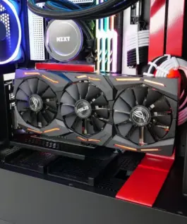 Alternative view of Универсален брекет и кабел за вертикален монтаж за видео карта CableMod PCIe x16, 1x DisplayPor