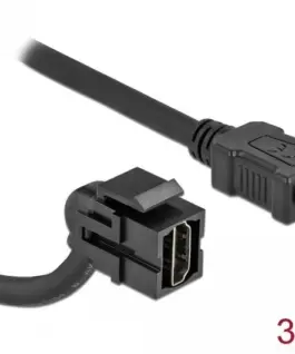 Alternative view of Keystone модул Delock, HDMI женско 110° - HDMI женско, Черен