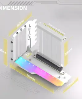 Alternative view of Брекет за вертикален монтаж на GPU EZDIY-FAB RGB PCIe 4.0 Riser Cable 90°