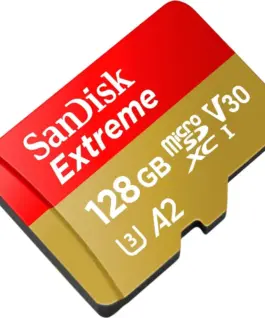 Alternative view of Карта памет SANDISK Extreme microSDXC, 128GB, За Dash Cameras и Drones, SD Adapter
