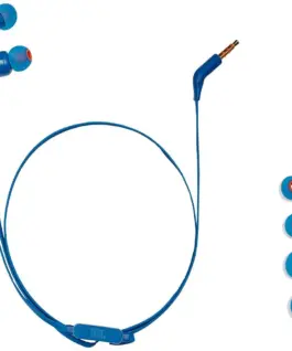 Alternative view of Слушалки JBL T110, In Ear, Син