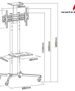 Alternative view of Maclean Professional stand, trolley on wheels Maclean MC-661 max 55kg max 600x400