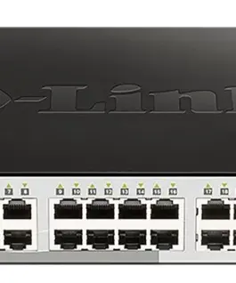 Суич D-Link DGS-1210-16/E 16-портов 10/100/1000 Gigabit Smart Switch including 4 Combo 1000BaseT/SFP управляем