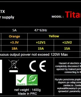 Rebeltec Power supplay ATX ver2.31 TITAN 450W