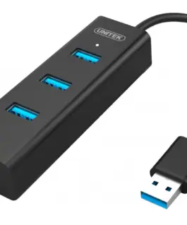 Unitek HUB 4x USB 3.0; BC1.2; черен; Y-3089