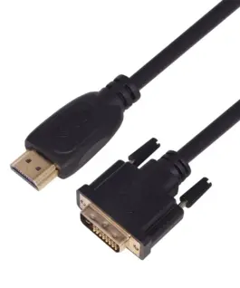 TB HDMI-DVI кабел 1.8 m. gold platted, DVI 24+1 - Image 3