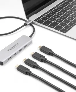 Alternative view of USB хъб Delock 64231, USB-C - 4 x USB-C, 10 Gbps