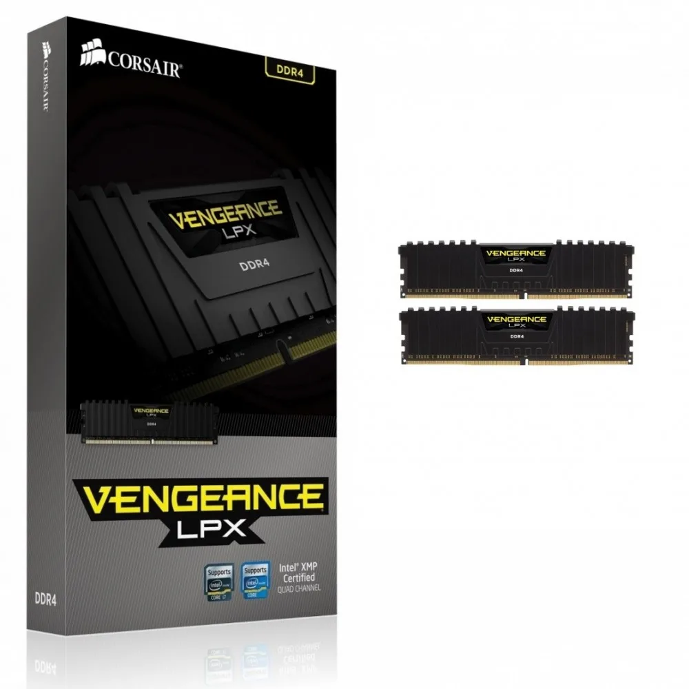 Corsair памет DDR4 Vengeance LPX 16GB/3000(2*8GB) CL15-17-17-35 135V XMP 2.0 черен