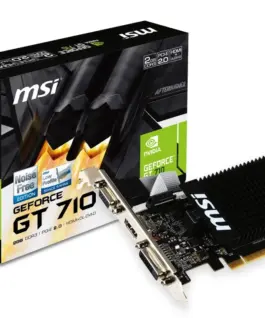 MSI видео карта GeForce GT 710 2GB DDR3 64BIT DVI/D-SUB/HDMI